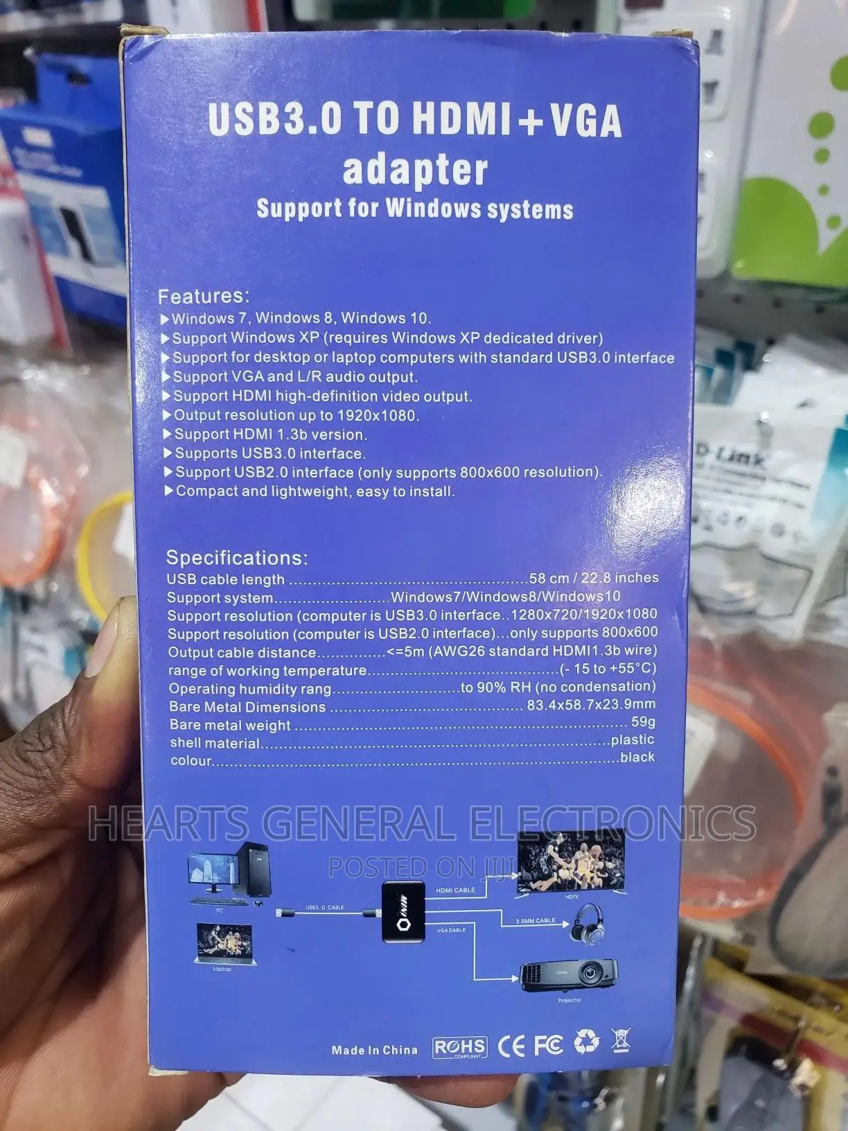 USB 3.0 To HDMI + VGA Adaptor