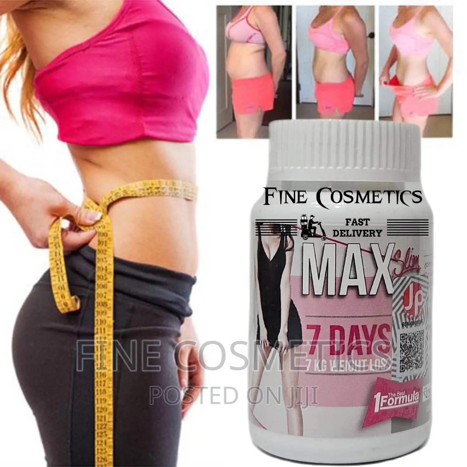 MAX SLIM 7days Slimming Weight Loss Waist Fat Burner 30caps.