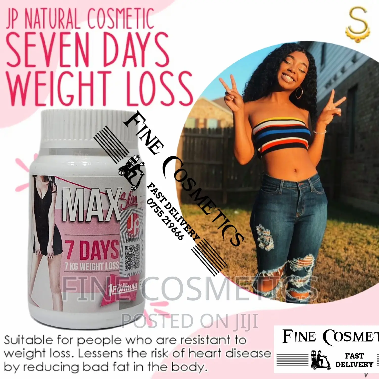 MAX SLIM 7days Slimming Weight Loss Waist Fat Burner 30caps.