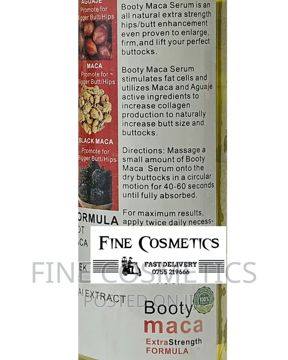 Original Booty Maca Oil Big Ass and Curves Enlargement Serum