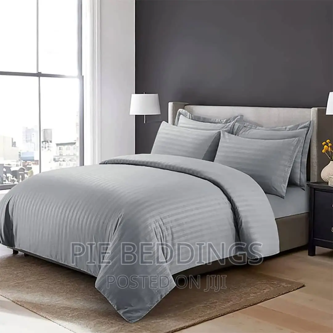 Quality Plain Grey Hotel Bedcover