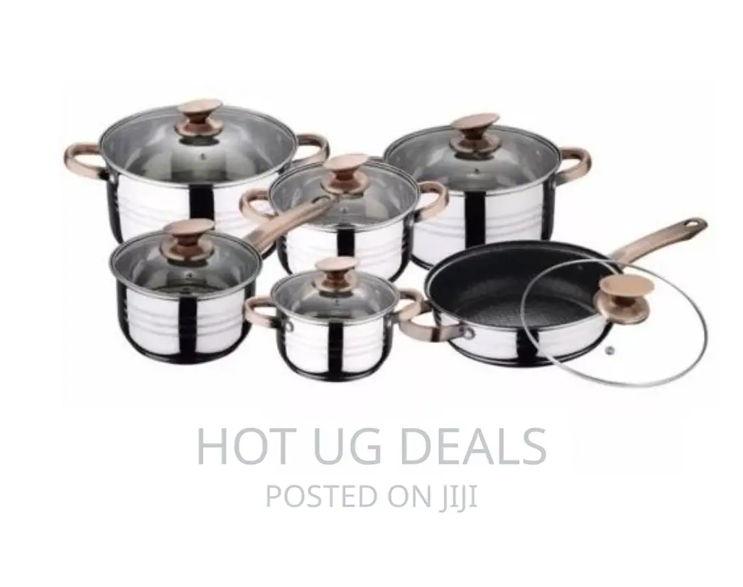 Kaisa Villa 12 Pieces Heavy Stainless Steel Saucepans Silver