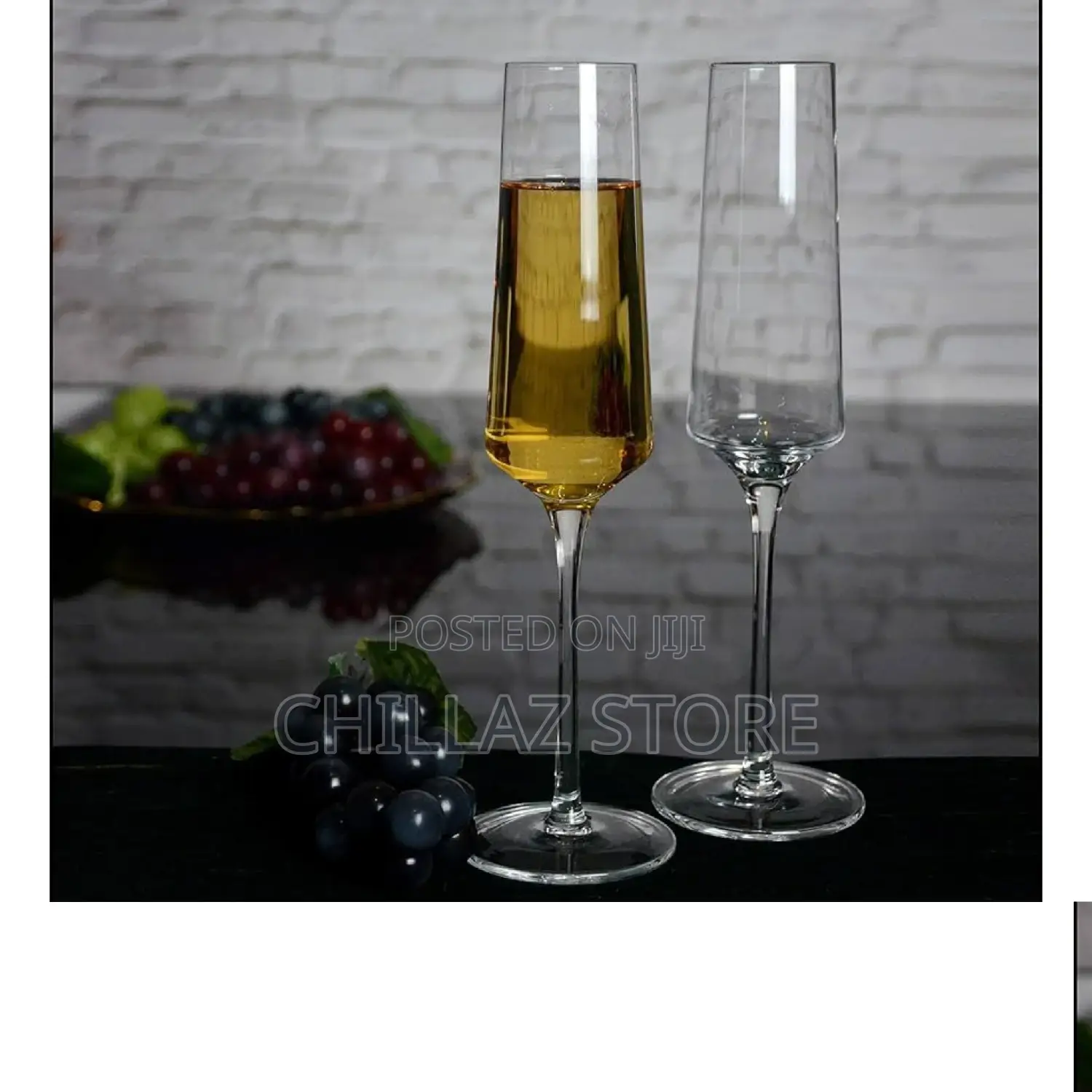 Champagne Flutes Crystal Glasses.