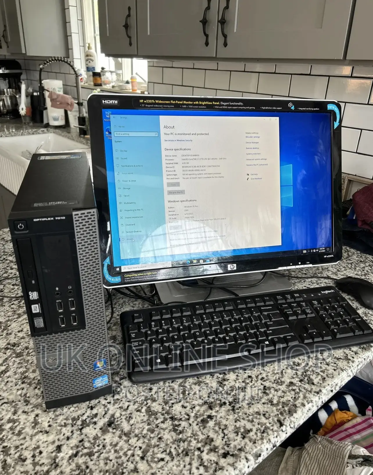 Desktop Computer Dell OptiPlex 3010 4GB Intel Core I5 HDD 500GB