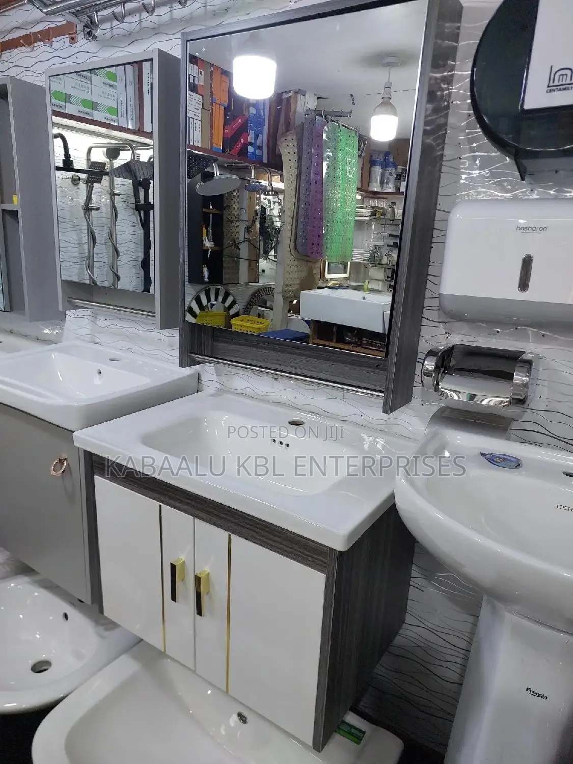 Drawer Basins Complete (Basin Cabinet and Mirror)Vanity Unit
