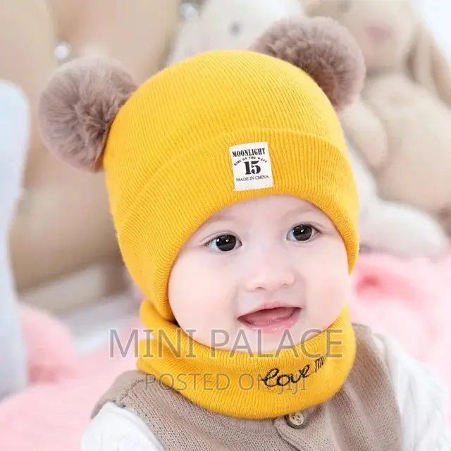 Baby Cap With Scarf