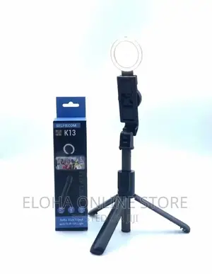 Selfie Stick Tripod With Flip Up Light