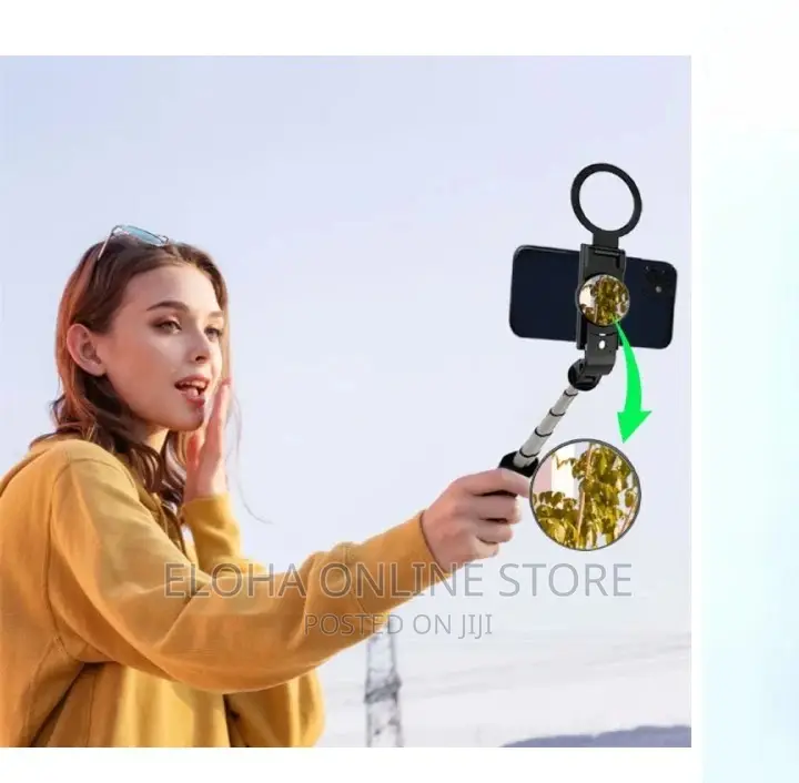 Selfie Stick Tripod With Flip Up Light