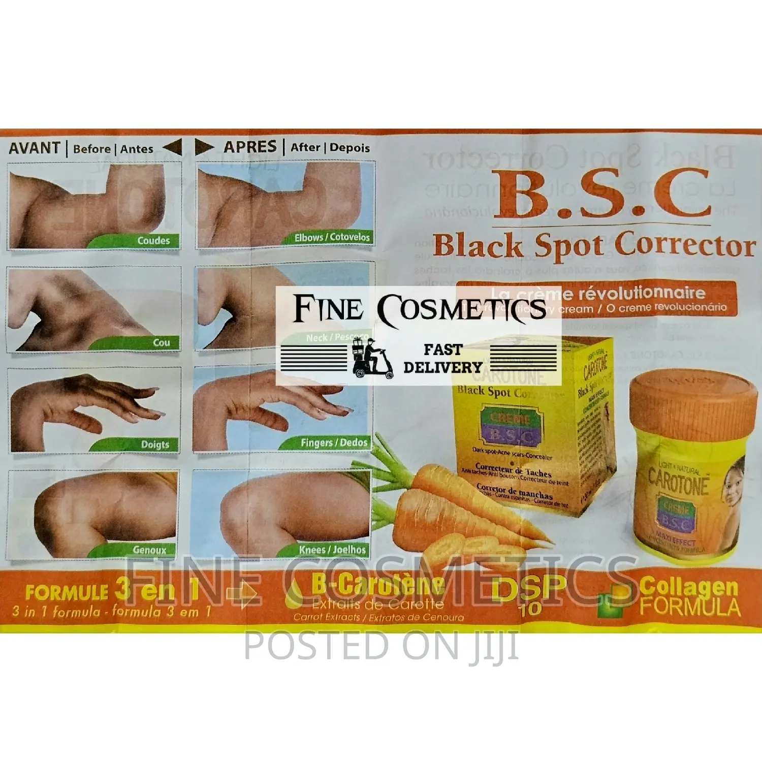 CAROTONE B.S.C Black Spots Corrector Cream |Pimple+Blemishes