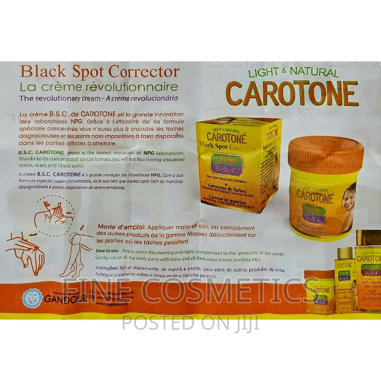CAROTONE B.S.C Black Spots Corrector Cream |Pimple+Blemishes