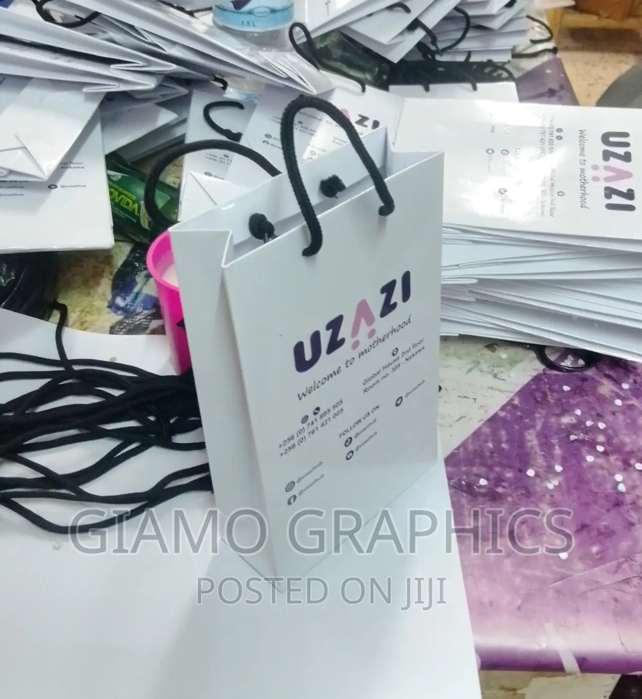 White Branded Paper Bags A3