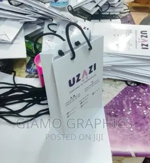 White Branded Paper Bags A3
