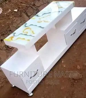 Tv Stands White and Gold