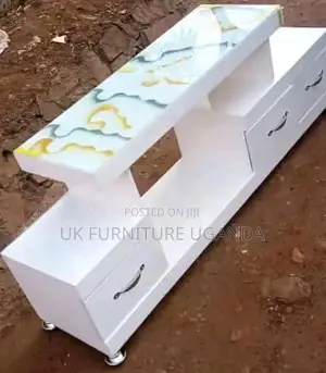 Tv Stands White and Gold