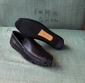 New Men's Leather Shoes Luxury Royal Style Black