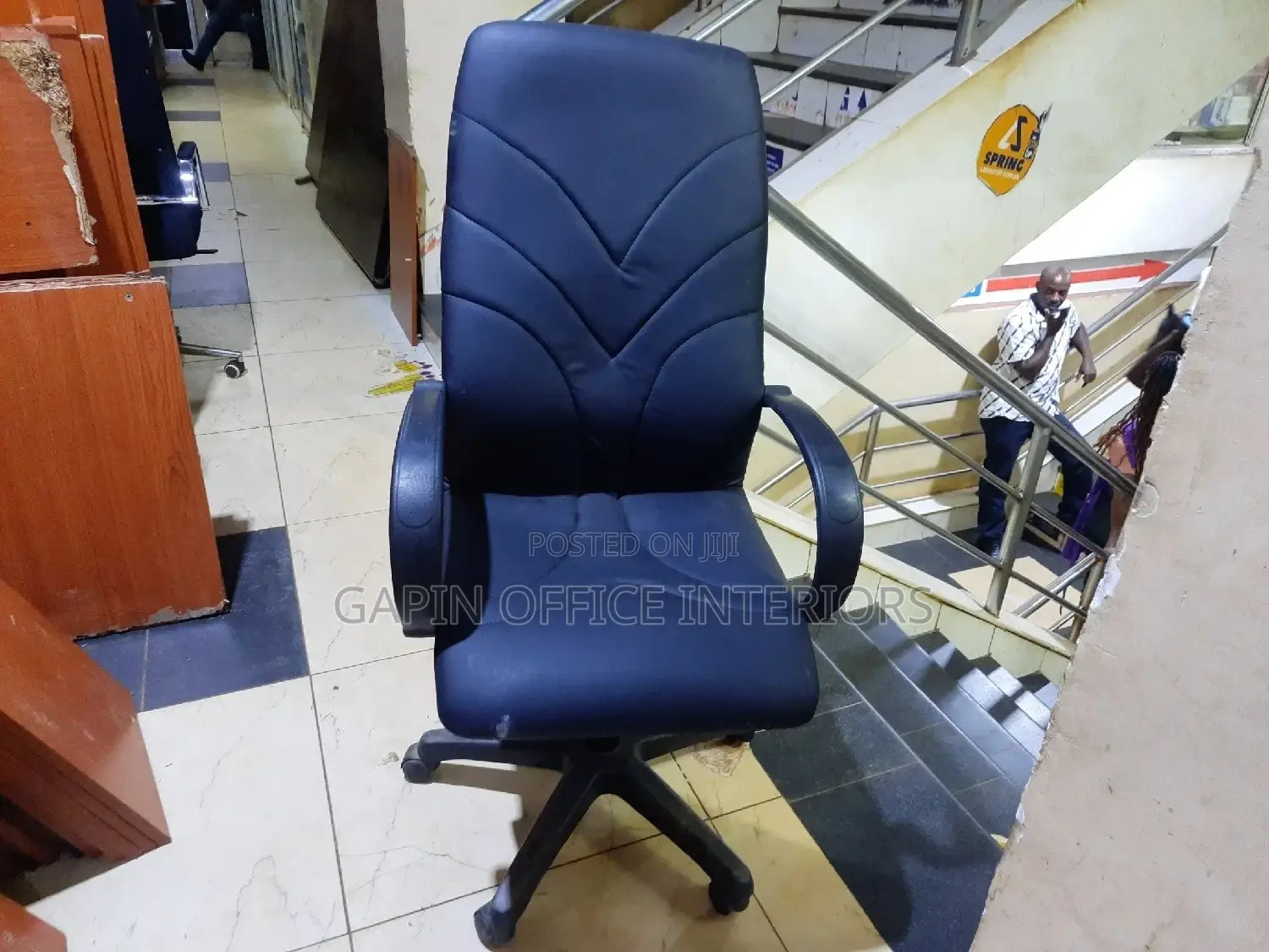 Leathered High Back Chair