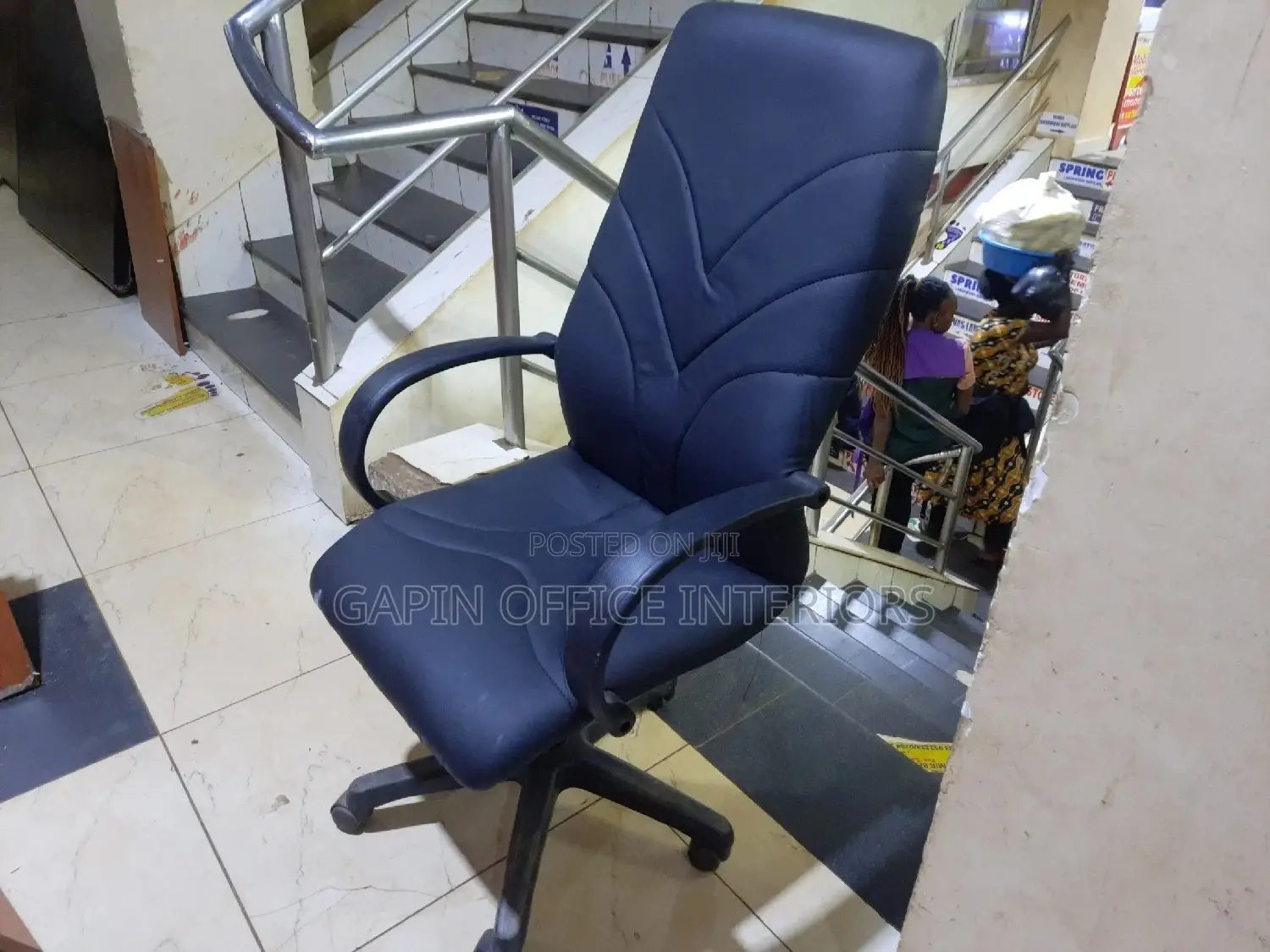 Leathered High Back Chair