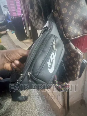 Classy Nike Waist Cross Bag.( Black)