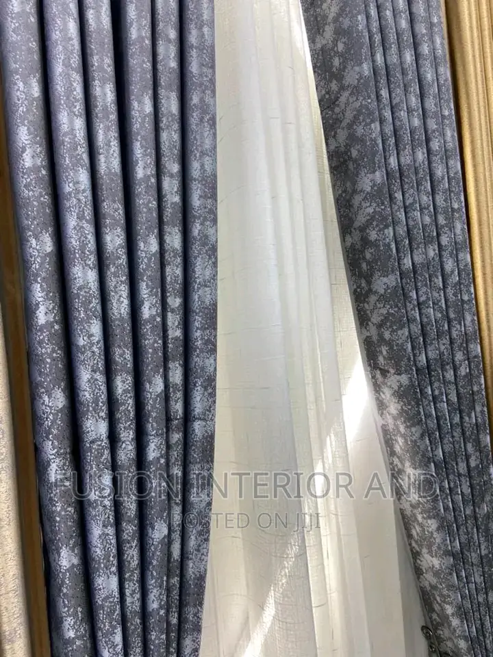 Animal Print Dark Gray Curtain