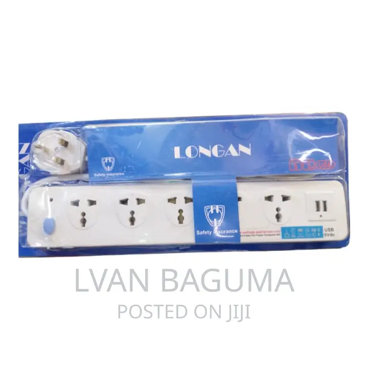 Longan Extension Cable 5 Ways, 2 USB Ports - 3 Meters