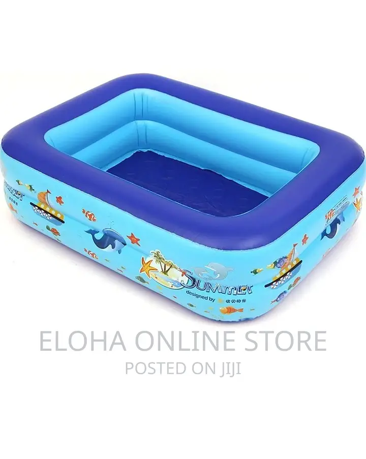 Two Ring Rectangular Kids Swimming Pool