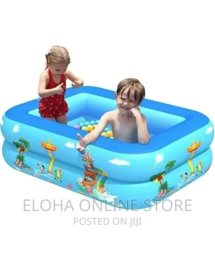 Two Ring Rectangular Kids Swimming Pool