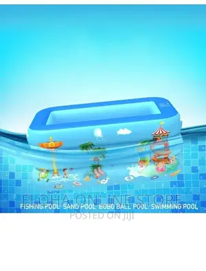 Two Ring Rectangular Kids Swimming Pool