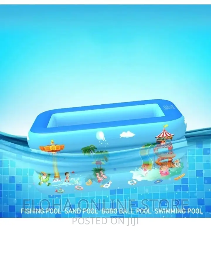 Two Ring Rectangular Kids Swimming Pool