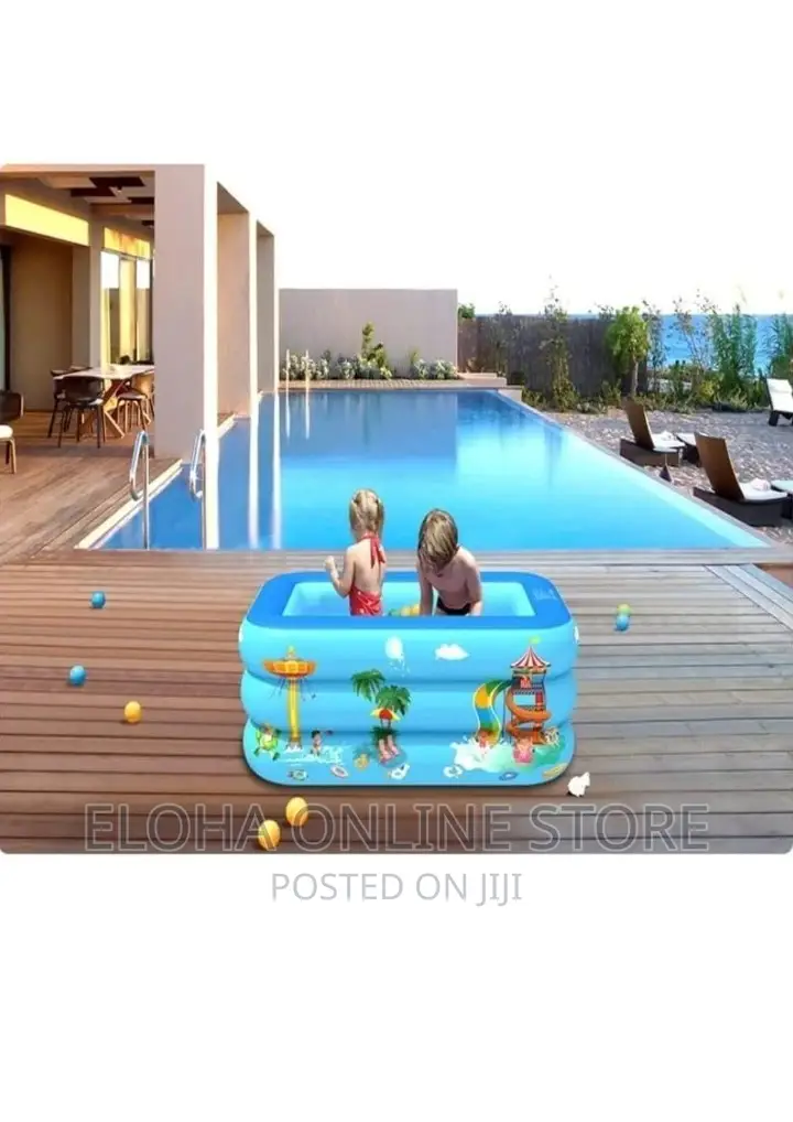 Two Ring Rectangular Kids Swimming Pool