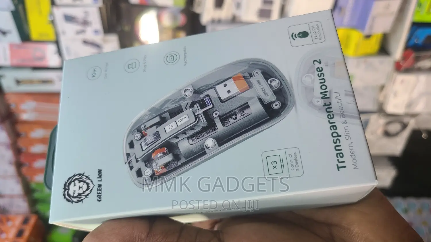 Green Lion Transparent Mouse