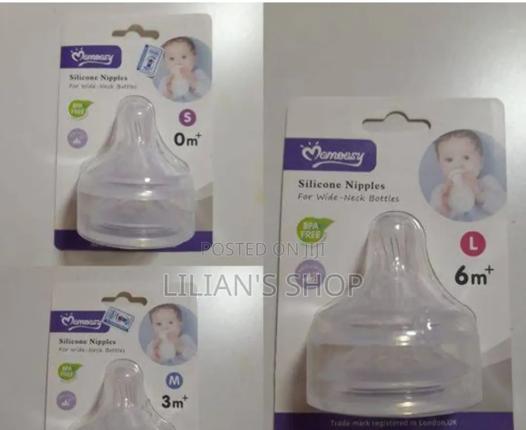 Apair Of Wide Neck Baby Bottle Nipples