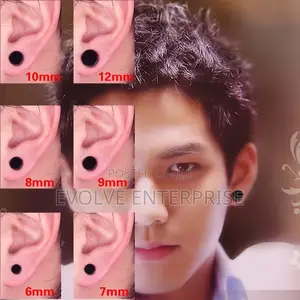 Stainless Steel Strong Cube Magnet Magnetic Earrings Black E