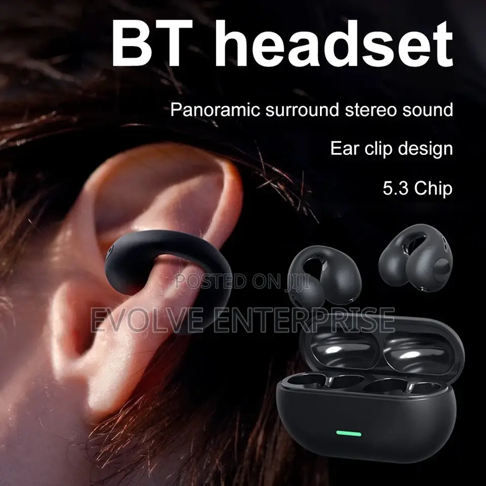 T75 Ear-clip Bluetooth Headphones Bone Conduction Earphone W
