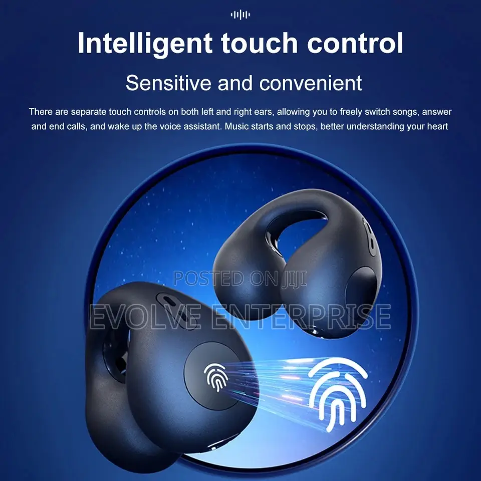 T75 Ear-clip Bluetooth Headphones Bone Conduction Earphone W