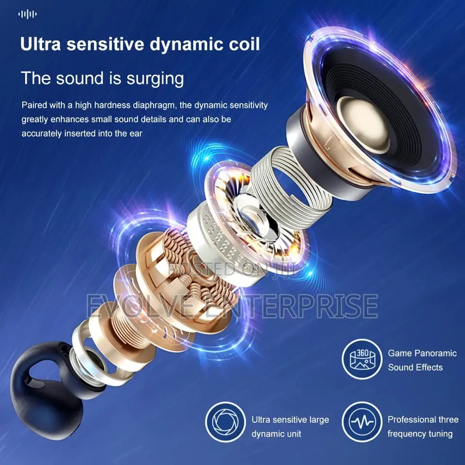 T75 Ear-clip Bluetooth Headphones Bone Conduction Earphone W