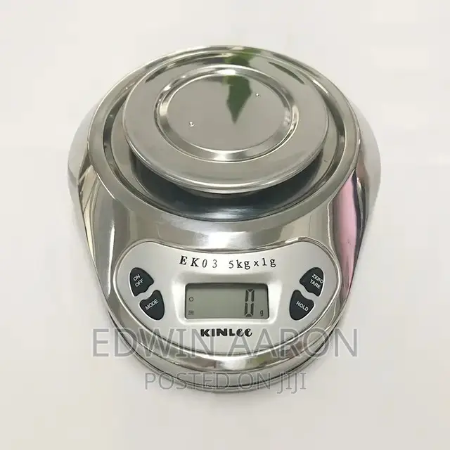 Stainless Steel Kitchen Scale With a Bowl