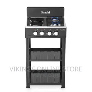Saachi Gas Burner With 2 Gas Top,2 Hotplates and Shelves