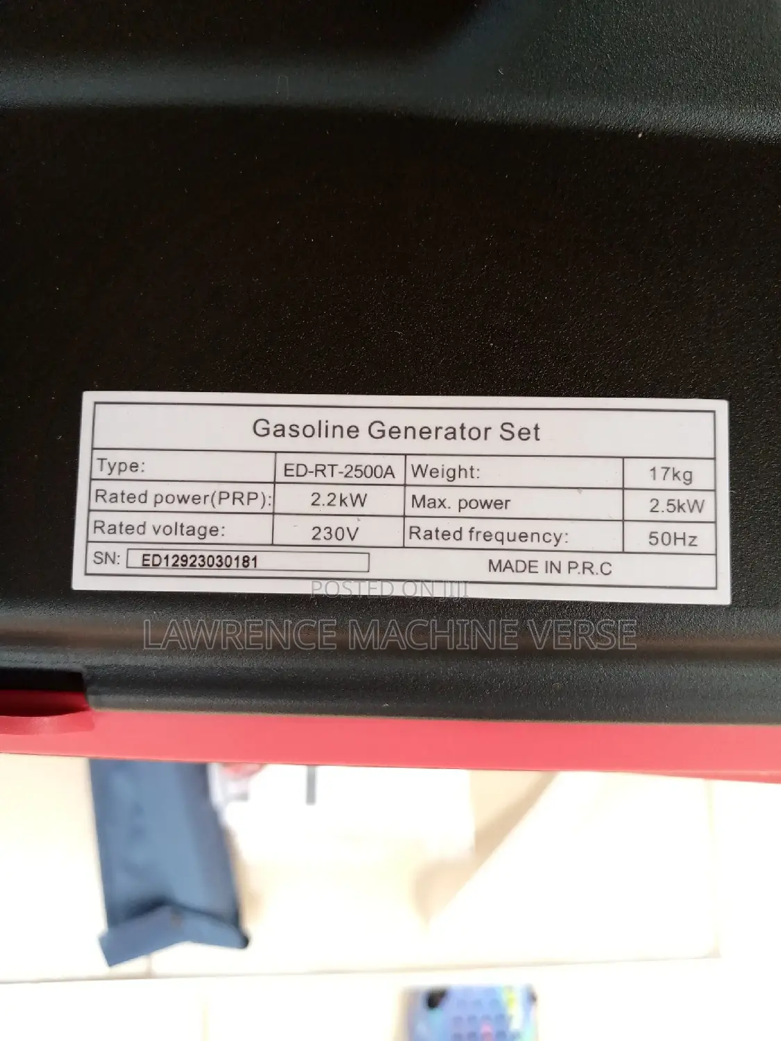 Silent Inverter Generator 2500A