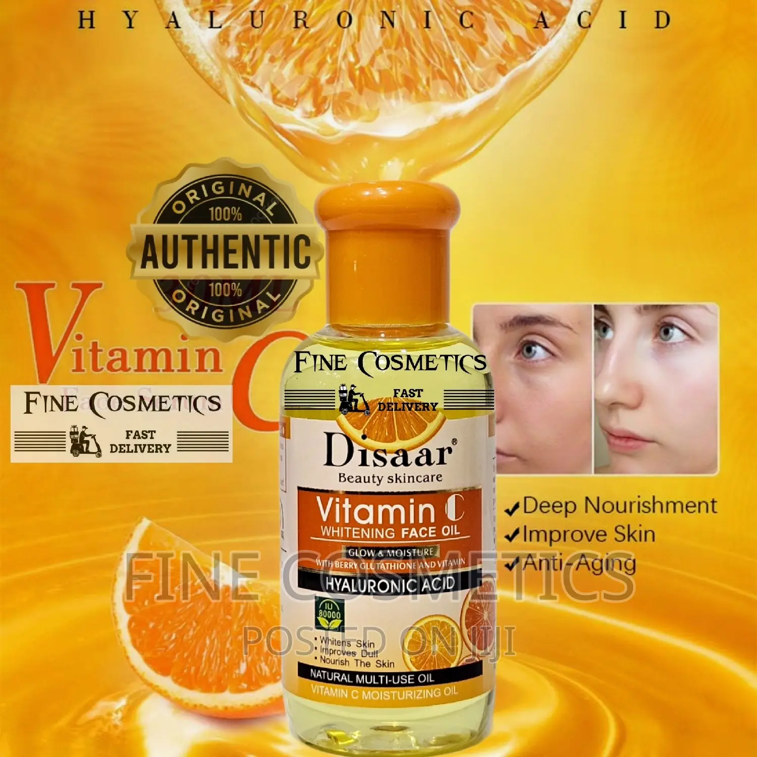 Vitamin C Whitening Face Oil With Hyaluronic Acid by DISAAR