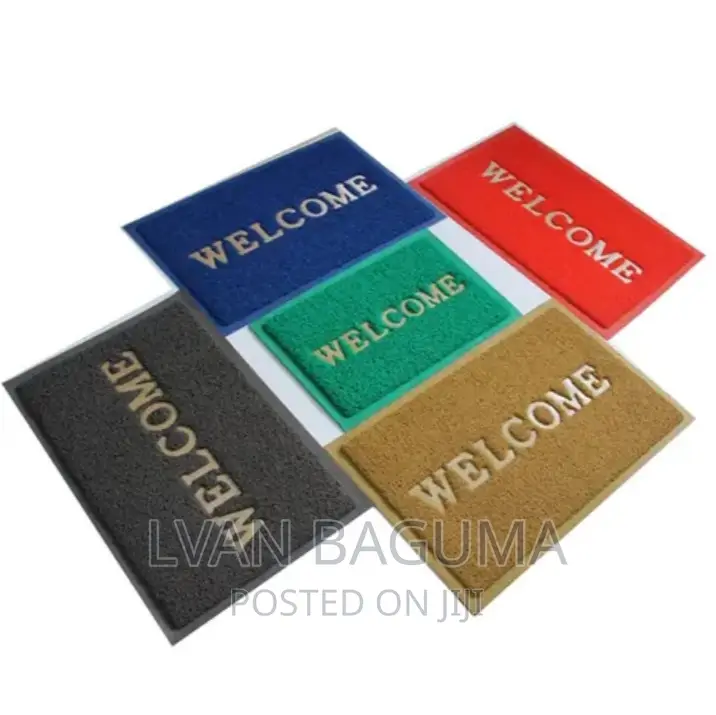 Anti Slip PVC Welcome Door Mats - Small Size (23 × 15inches)