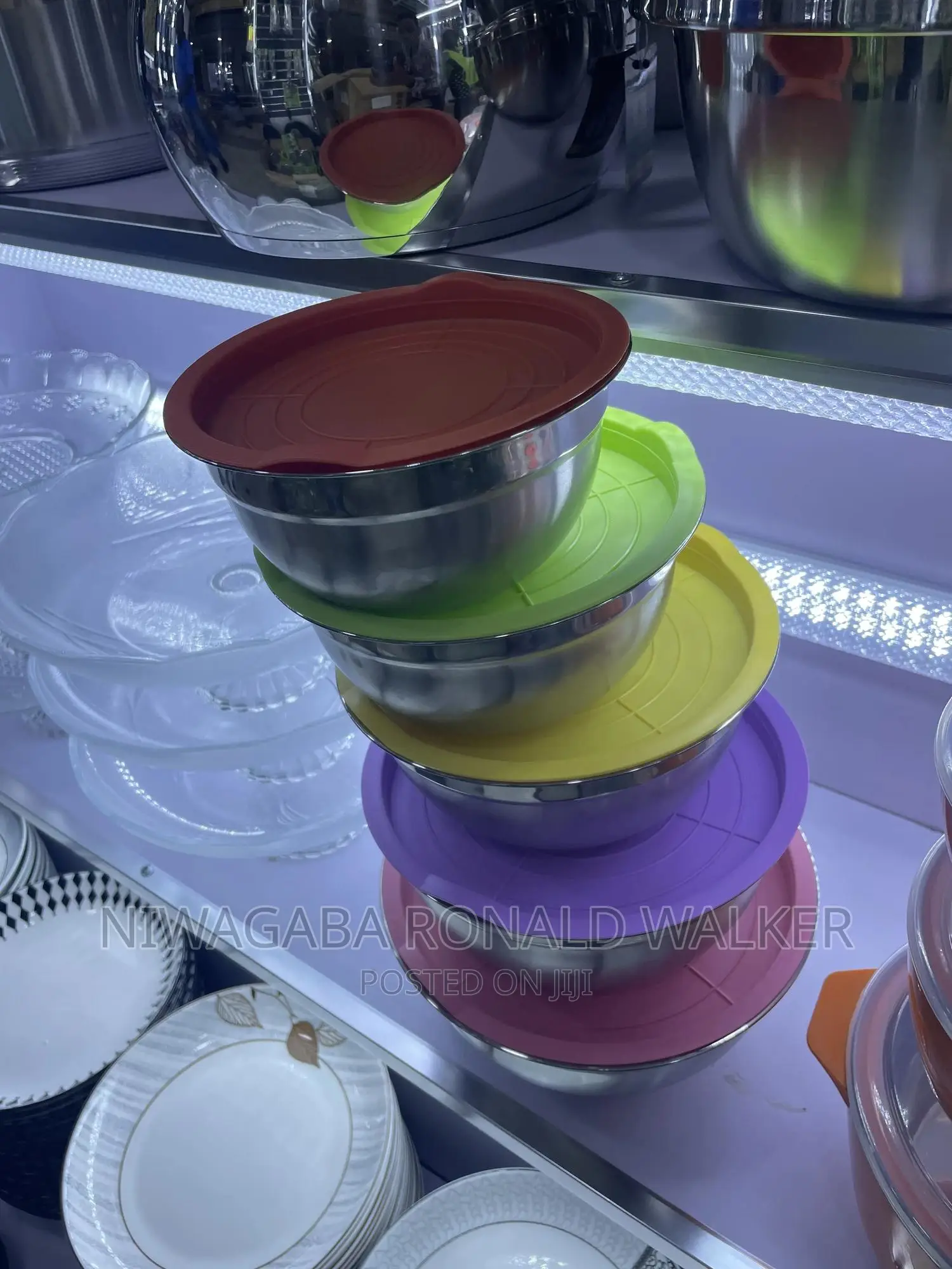 6pc Stainless Serving Cake Mixing Bowls