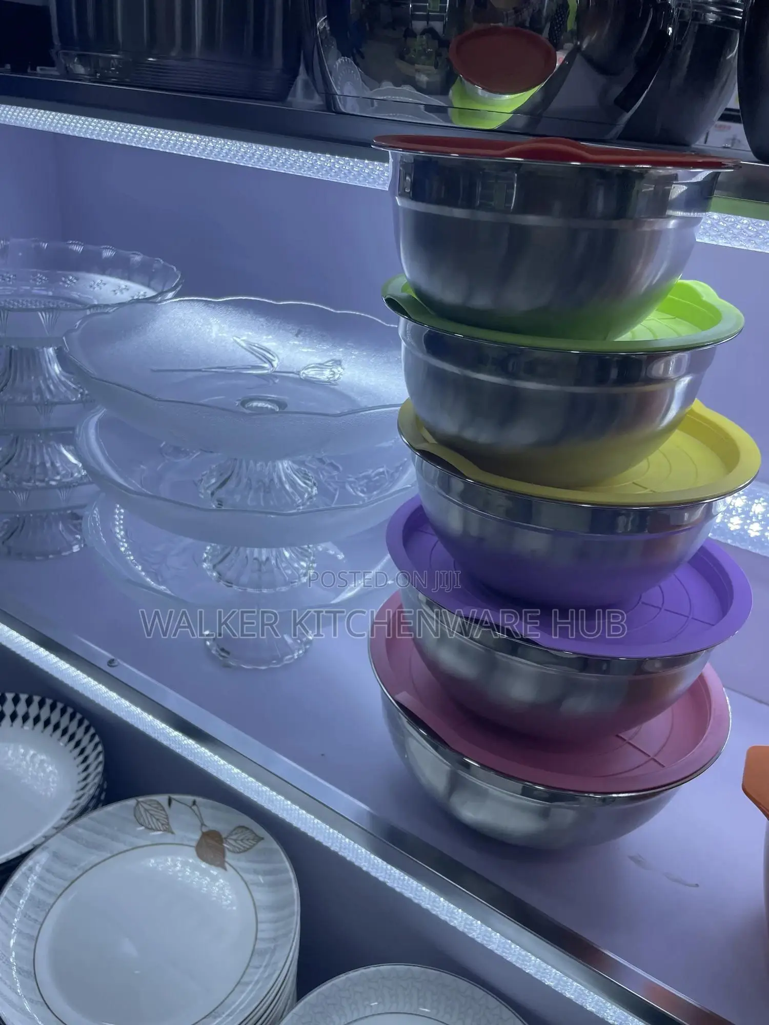 6pc Stainless Serving Cake Mixing Bowls