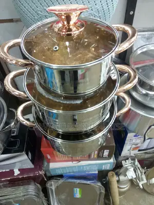 Photo - Stainless Steel Dishes With Glass Lids