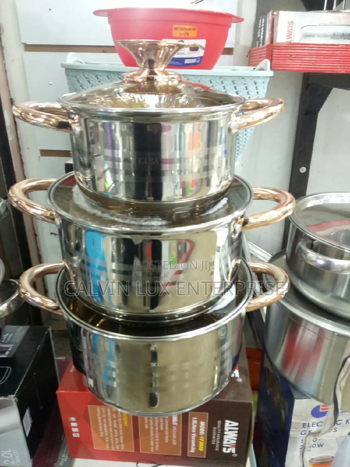 Stainless Steel Dishes With Glass Lids