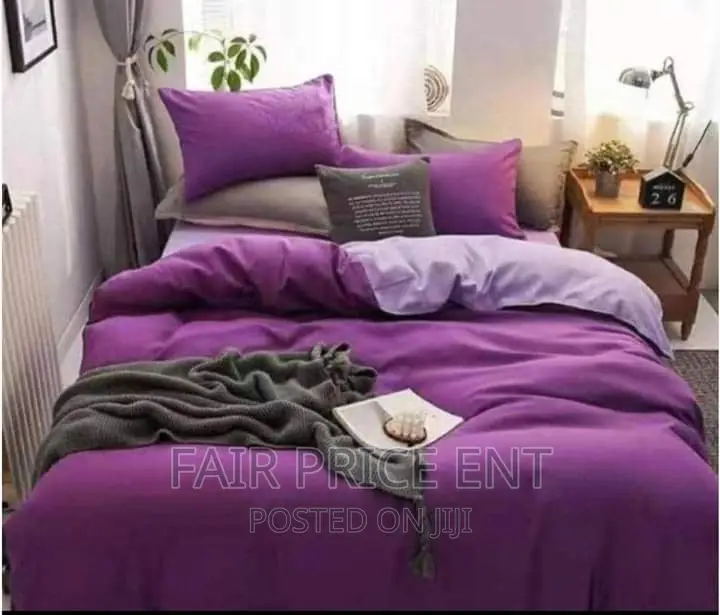 Classy Exeçutive Duvet Cover Set.6pcs.5x6 and 6x6.( Purple)