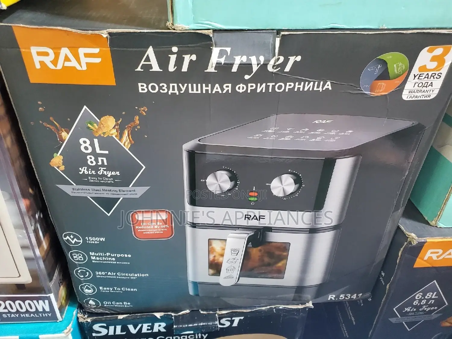 Raff Airfryer 8l Non Use Ov Oil