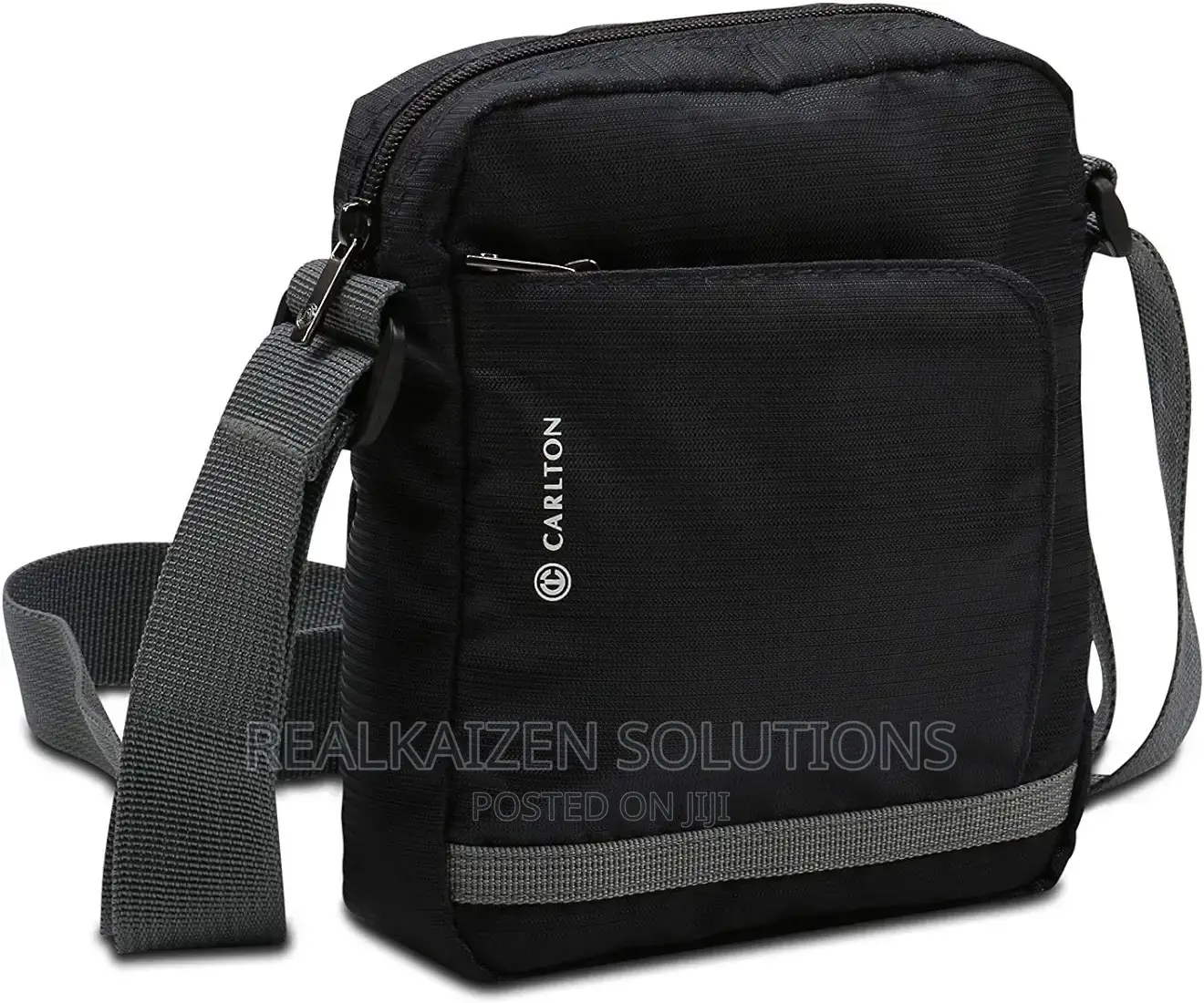 CARLTON 21cm Polyester Grey Travel Sling Bag