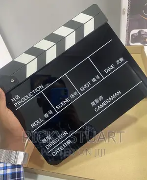 Film Movie Clapboard Accessory With Black White, 12"X11"