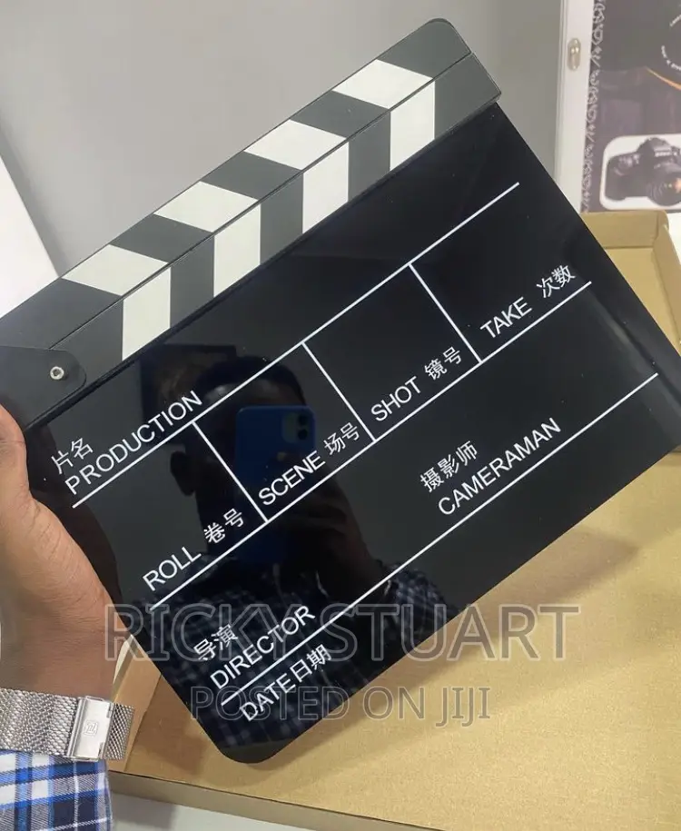 Film Movie Clapboard Accessory With Black White, 12"X11"