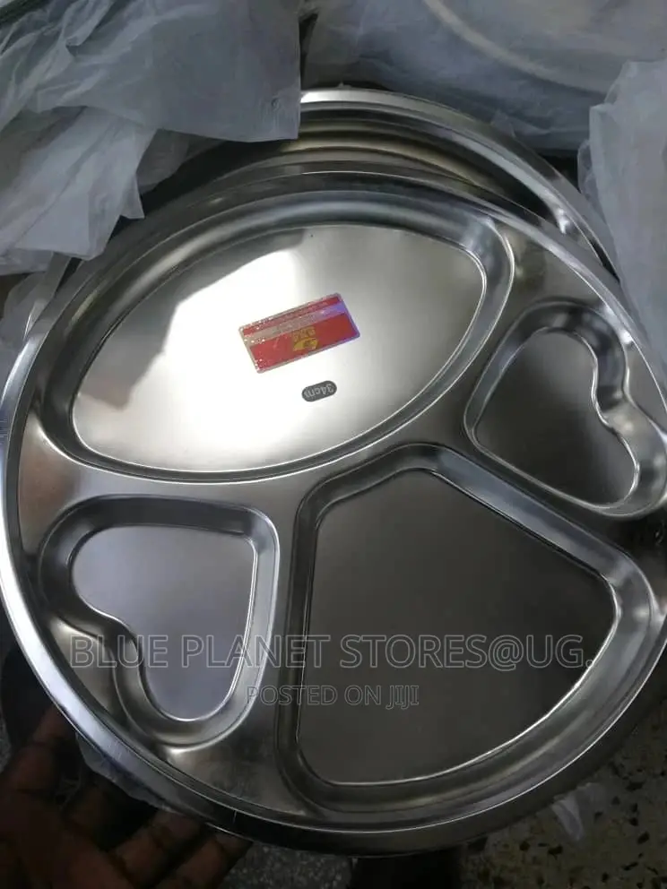 12pcs Stainless Steel Partioned Plates/Dinner/Serving Trays